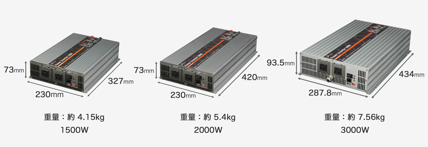 オンリースタイル パワーインバーター 2000W | 電源専門店オンリースタイル