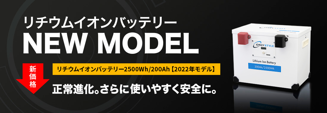リチウムイオンバッテリー2500Wh/200Ah【2022年モデル】